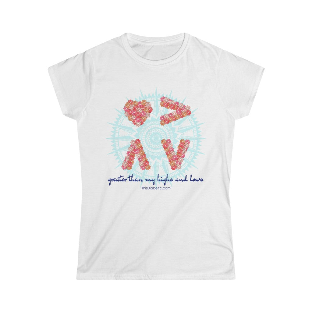 Greater than my Highs and Lows Ladies' Scoopneck T-Shirt S - 2XL - ThisDiabetic.com