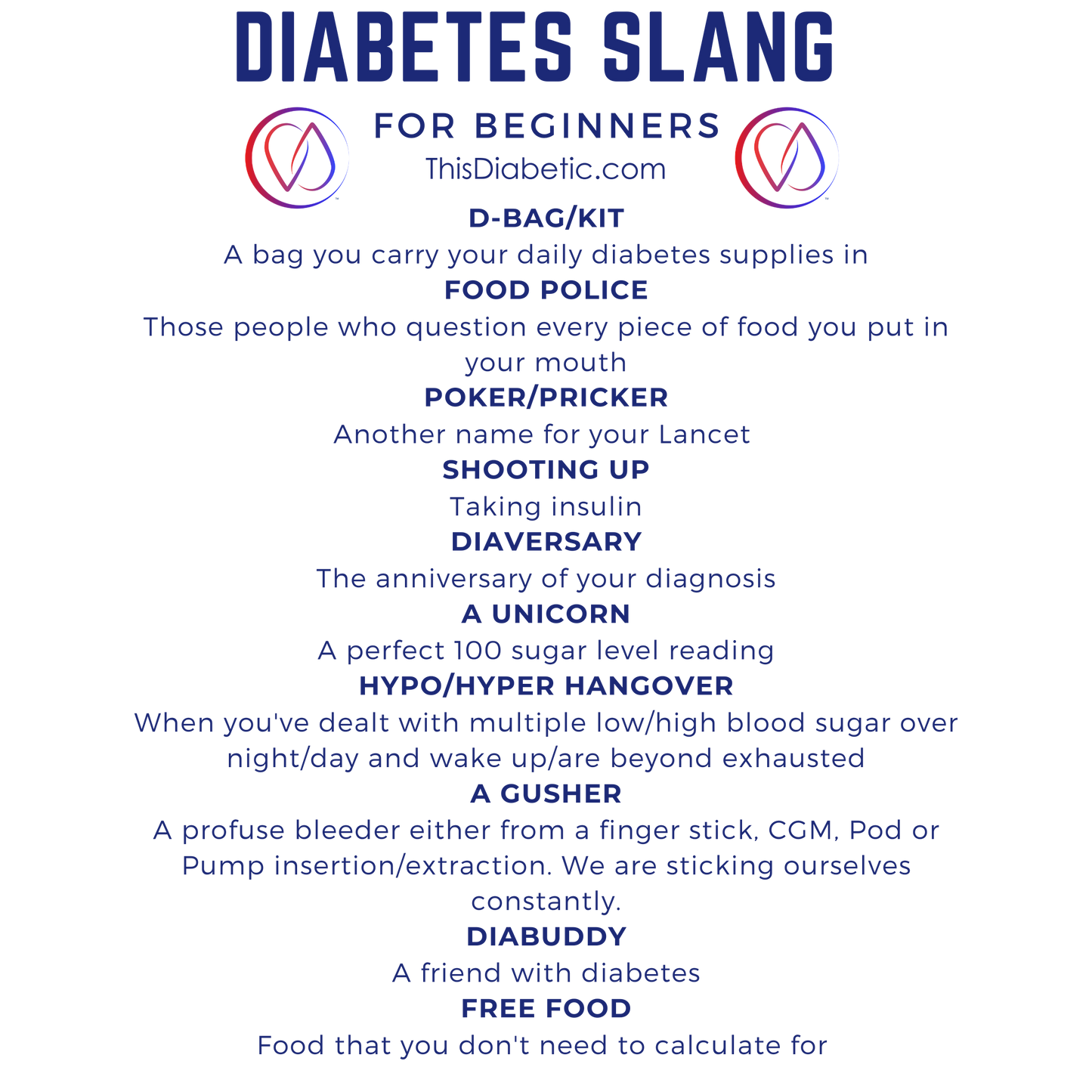 Diabetes Slang for Beginners Unisex Adult Short-Sleeve - ThisDiabetic.com