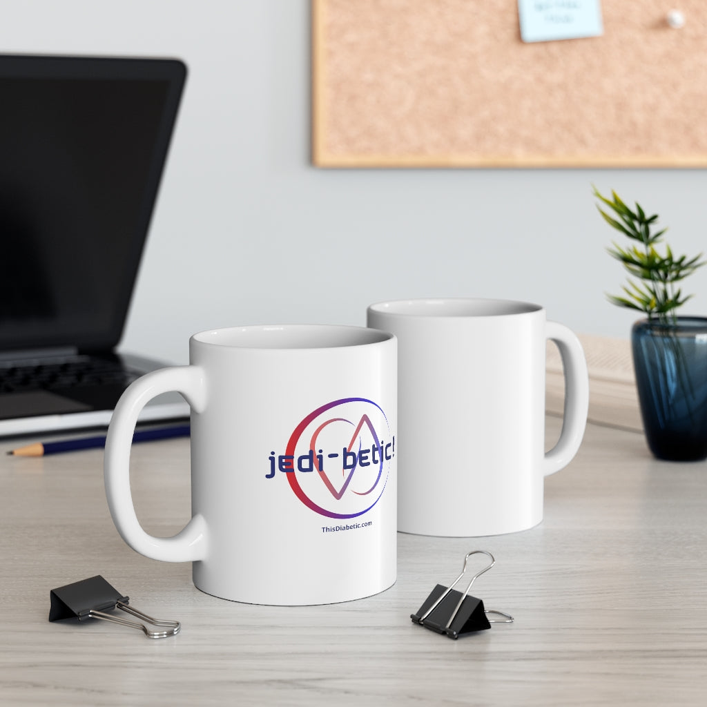 Jedi-betic Ceramic Mug 11oz - ThisDiabetic.com