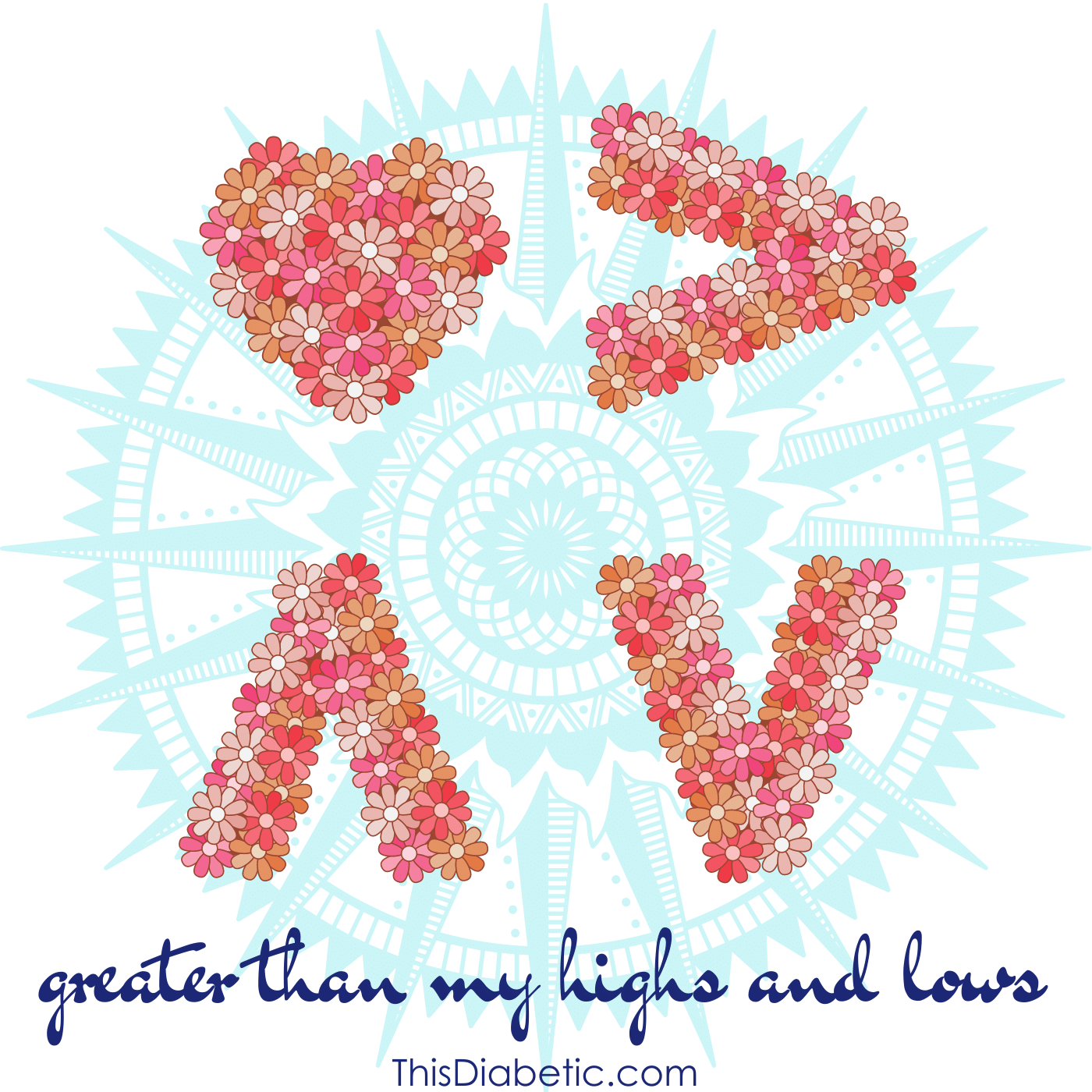 Greater than my Highs and Lows Ladies' Scoopneck T-Shirt S - 2XL - ThisDiabetic.com