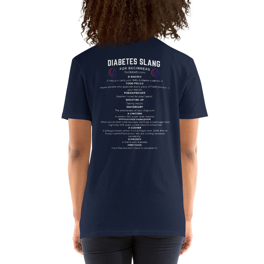 Diabetes Slang for Beginners Unisex Adult Short-Sleeve - ThisDiabetic.com