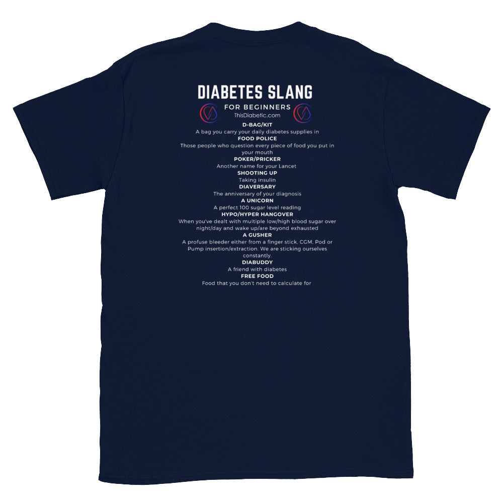 Diabetes Slang for Beginners Unisex Adult Short-Sleeve - ThisDiabetic.com