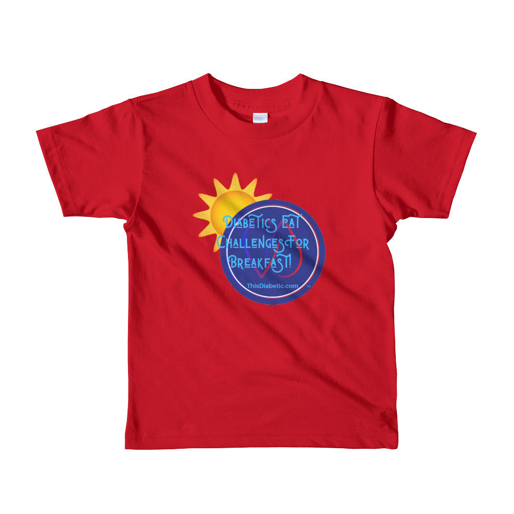 Diabetics Eat Challenges for Breakfast S/S Kids 2/4/6yrs old T-shirt - ThisDiabetic.com