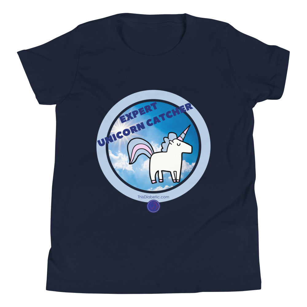 EXPERT UNICORN CATCHER (sugar level 100 or a perfect 6.0)YOUTH unisex S/M/L/XL ( 6-18 yrs) - ThisDiabetic.com