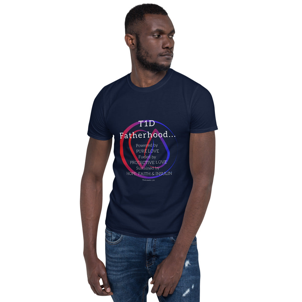 T1D Fatherhood Short-Sleeve Unisex T-Shirt - ThisDiabetic.com