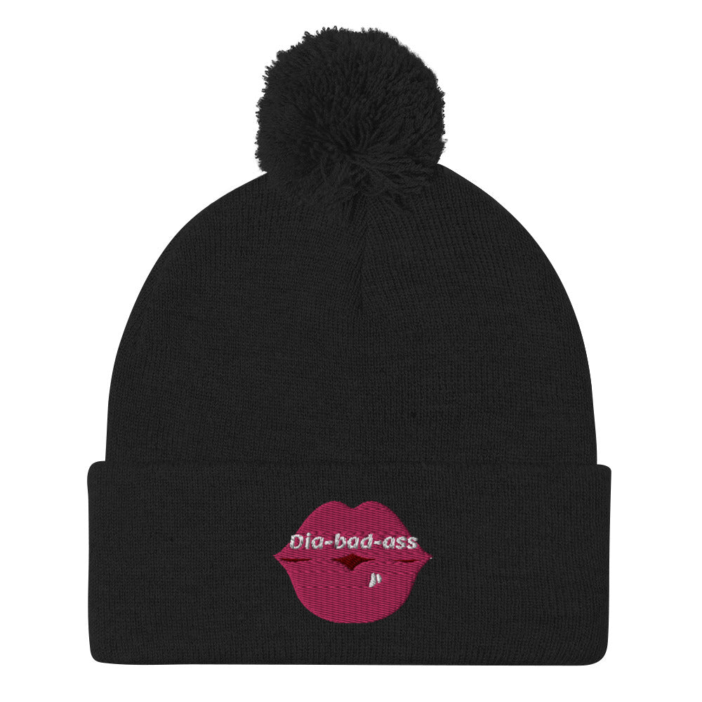 Dia-bad-ass Pom-Pom Beanie - ThisDiabetic.com