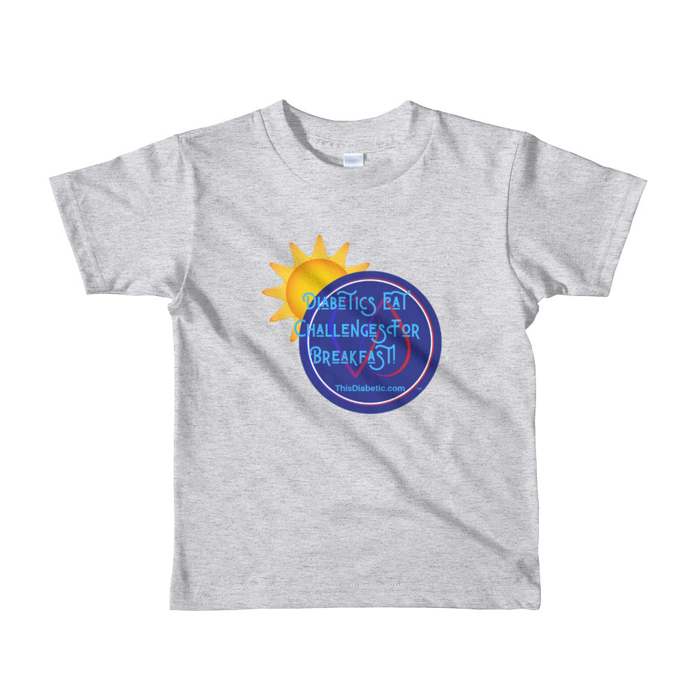 Diabetics Eat Challenges for Breakfast S/S Kids 2/4/6yrs old T-shirt - ThisDiabetic.com