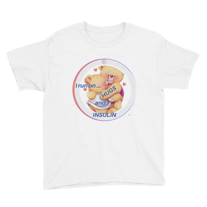 I run on Hugs and insulin S/S S/M/L/XL (6yrs-18yrs ) T-Shirt
