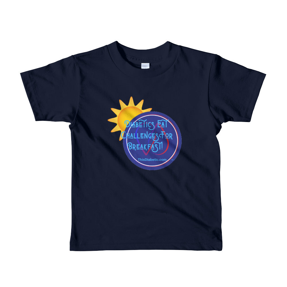 Diabetics Eat Challenges for Breakfast S/S Kids 2/4/6yrs old T-shirt - ThisDiabetic.com