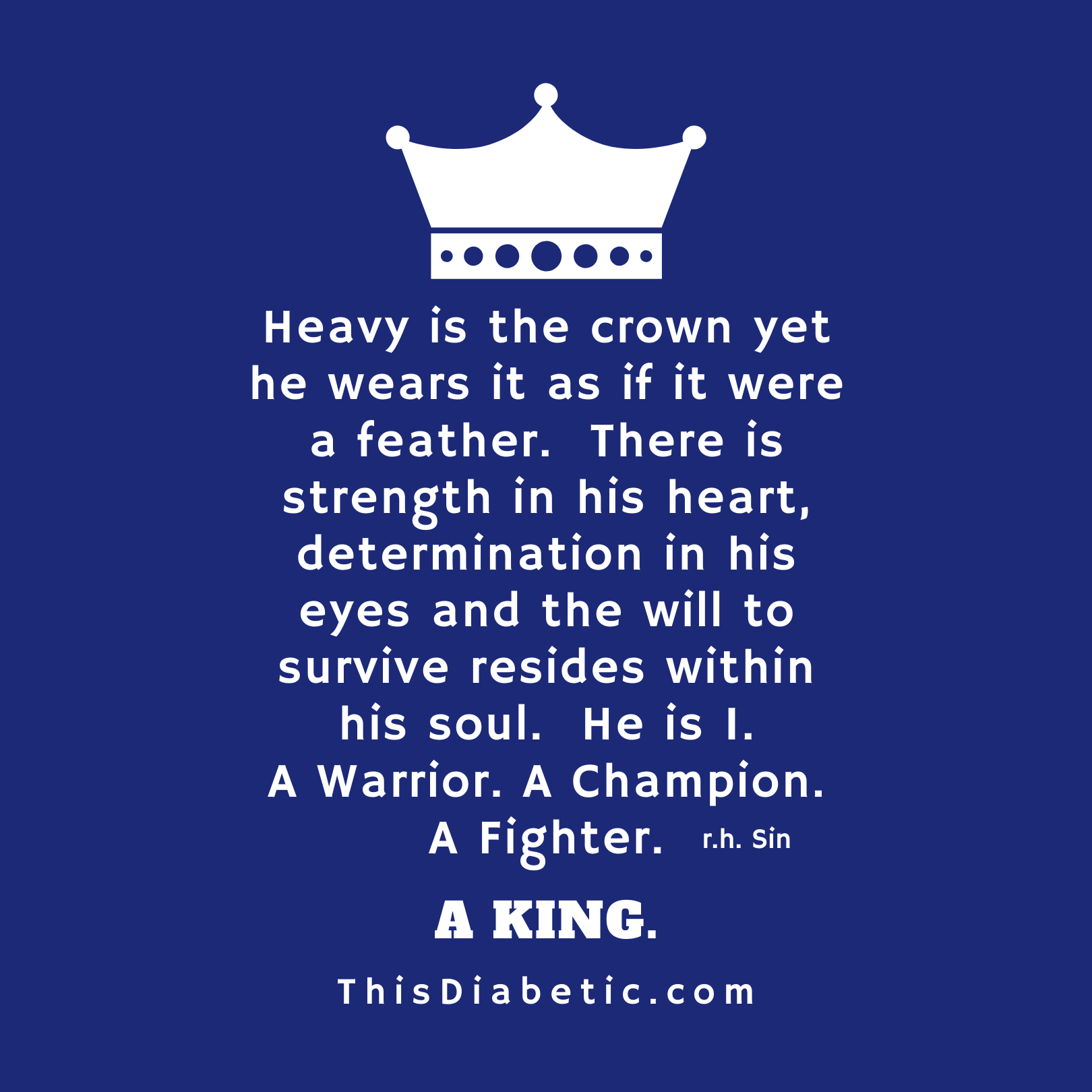 Heavy Is The Crown Yet He Wears It like Feather Sleeve Adult T-shirt - ThisDiabetic.com
