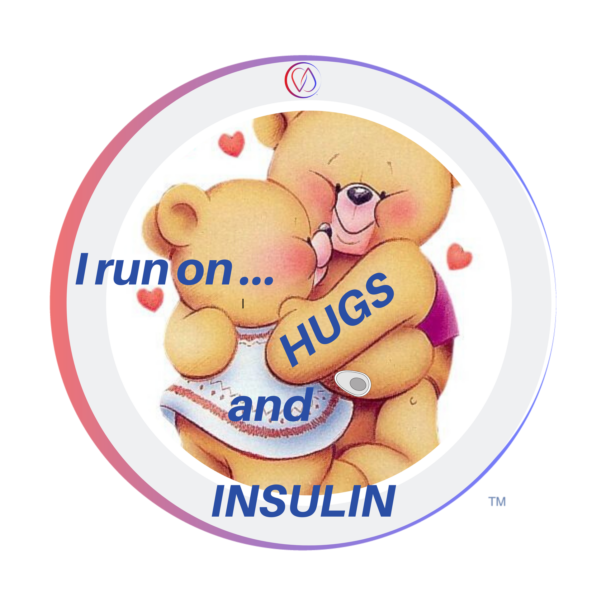 I run on Hugs and insulin  S/S  S/M/L/XL (6yrs-18yrs ) T-Shirt - ThisDiabetic.com