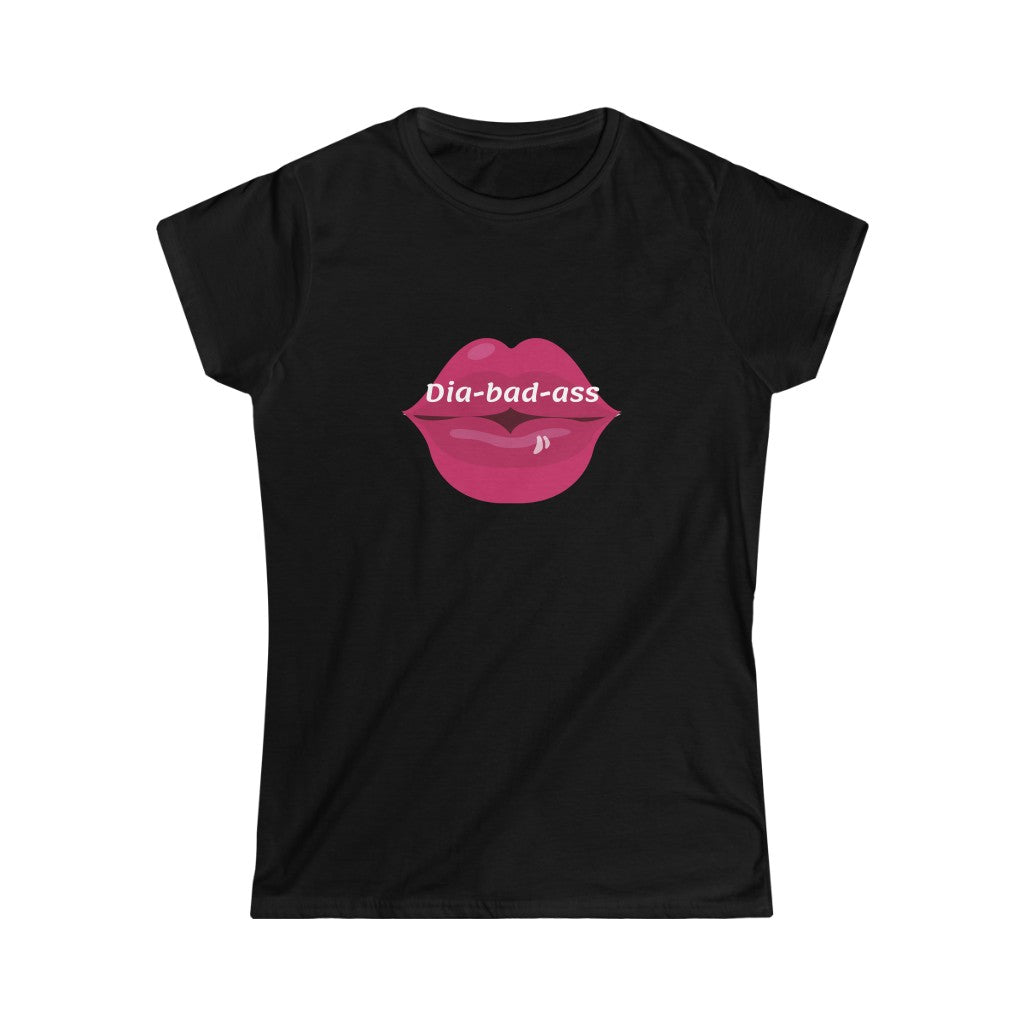 Dia-bad-ass T1D Ladies' Scoopneck T-Shirt - ThisDiabetic.com