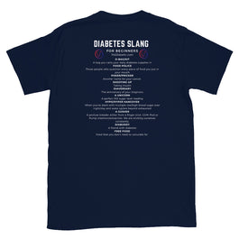 Diabetes Slang for Beginners Unisex Adult Short-Sleeve