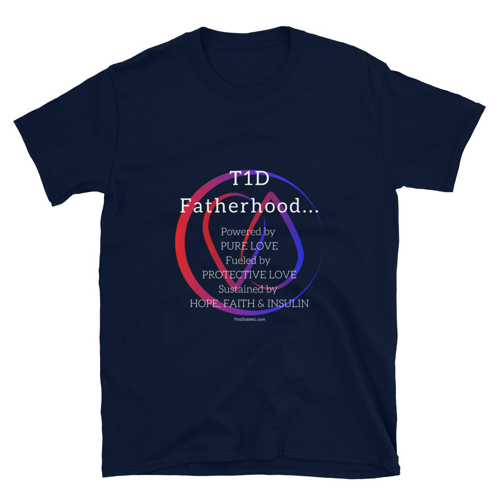 T1D Fatherhood Short-Sleeve Unisex T-Shirt - ThisDiabetic.com