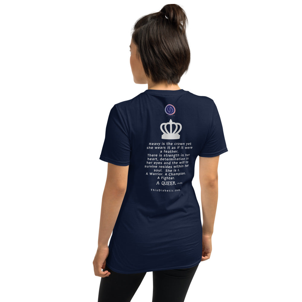 Heavy Is The Crown Yet She... Short Sleeve Adult T-Shirt - ThisDiabetic.com